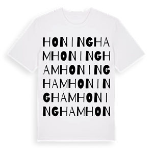 Honingham ordlek t-shirt – ekologisk bomull t-shirt från Pinshirt