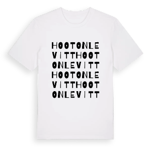 Hooton Levitt ordlek t-shirt – ekologisk bomull t-shirt från Pinshirt