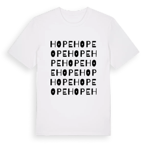 Hope ordlek t-shirt – ekologisk bomull t-shirt från Pinshirt