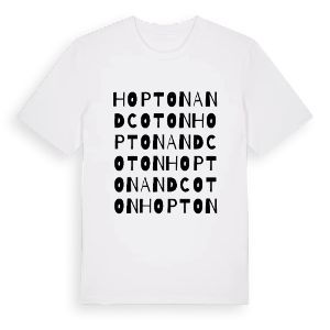 Hopton and Coton ordlek t-shirt – ekologisk bomull t-shirt från Pinshirt