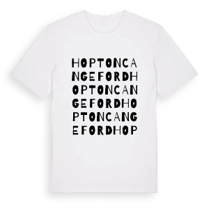 Hopton Cangeford ordlek t-shirt – ekologisk bomull t-shirt från Pinshirt