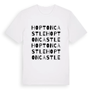 Hopton Castle ordlek t-shirt – ekologisk bomull t-shirt från Pinshirt