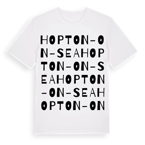 Hopton-on-Sea ordlek t-shirt – ekologisk bomull t-shirt från Pinshirt
