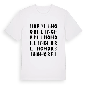 Horbling ordlek t-shirt – ekologisk bomull t-shirt från Pinshirt