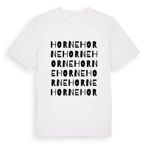 Horne ordlek t-shirt – ekologisk bomull t-shirt från Pinshirt