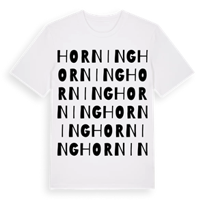 Horning ordlek t-shirt – ekologisk bomull t-shirt från Pinshirt