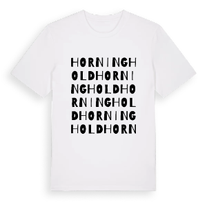 Horninghold ordlek t-shirt – ekologisk bomull t-shirt från Pinshirt
