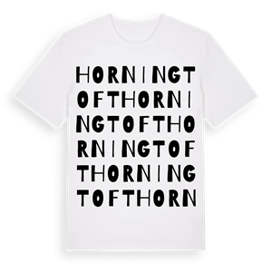 Horningtoft ordlek t-shirt – ekologisk bomull t-shirt från Pinshirt