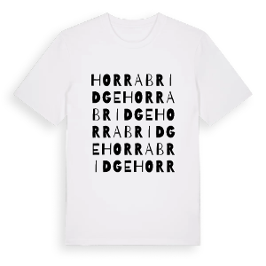 Horrabridge ordlek t-shirt – ekologisk bomull t-shirt från Pinshirt