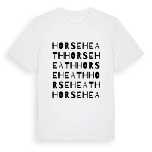 Horseheath ordlek t-shirt – ekologisk bomull t-shirt från Pinshirt
