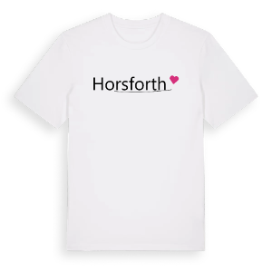 Horsforth hjärta t-shirt – ekologisk bomull t-shirt från Pinshirt