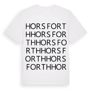 Horsforth ordlek t-shirt – ekologisk bomull t-shirt från Pinshirt