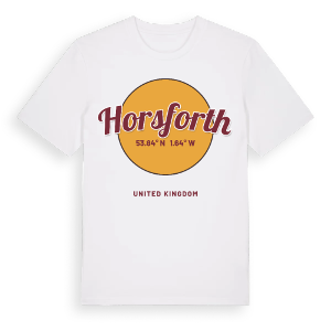 Horsforth cirkel t-shirt – ekologisk bomull t-shirt från Pinshirt
