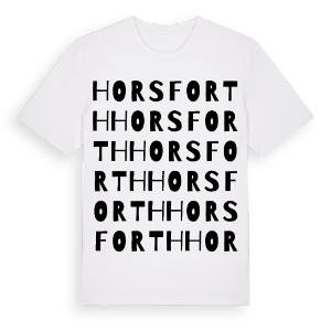 Horsforth ordlek t-shirt – ekologisk bomull t-shirt från Pinshirt