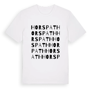 Horspath ordlek t-shirt – ekologisk bomull t-shirt från Pinshirt