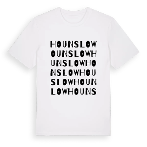 Hounslow ordlek t-shirt – ekologisk bomull t-shirt från Pinshirt