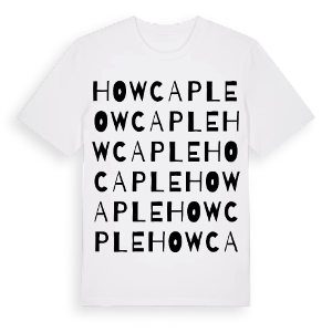 How Caple ordlek t-shirt – ekologisk bomull t-shirt från Pinshirt