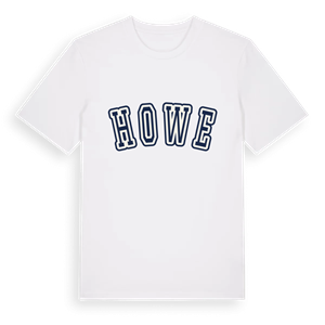 Howe college t-shirt – ekologisk bomull t-shirt från Pinshirt