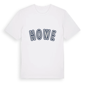 Howe college t-shirt – ekologisk bomull t-shirt från Pinshirt