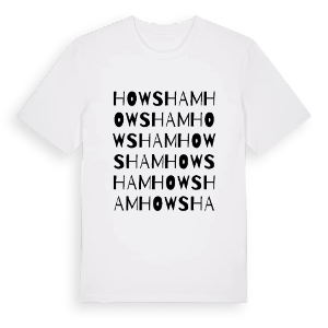 Howsham ordlek t-shirt – ekologisk bomull t-shirt från Pinshirt