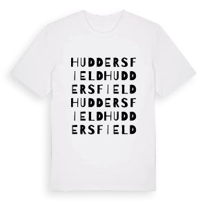 Huddersfield ordlek t-shirt – ekologisk bomull t-shirt från Pinshirt