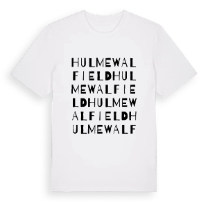 Hulme Walfield ordlek t-shirt – ekologisk bomull t-shirt från Pinshirt