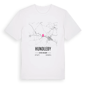 Hundleby karta t-shirt – ekologisk bomull t-shirt från Pinshirt