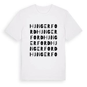 Hungerford ordlek t-shirt – ekologisk bomull t-shirt från Pinshirt
