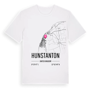 Hunstanton karta t-shirt – ekologisk bomull t-shirt från Pinshirt