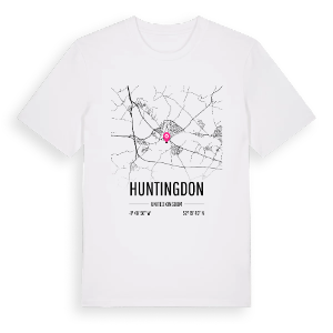 Huntingdon karta t-shirt – ekologisk bomull t-shirt från Pinshirt