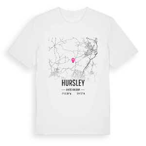Hursley karta t-shirt – ekologisk bomull t-shirt från Pinshirt
