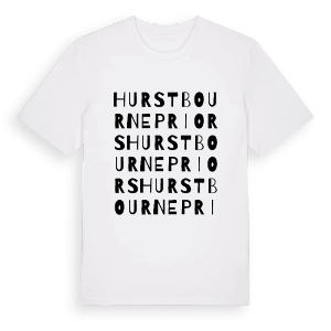 Hurstbourne Priors ordlek t-shirt – ekologisk bomull t-shirt från Pinshirt