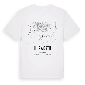 Hurworth karta t-shirt – ekologisk bomull t-shirt från Pinshirt