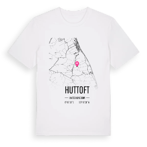 Huttoft karta t-shirt – ekologisk bomull t-shirt från Pinshirt