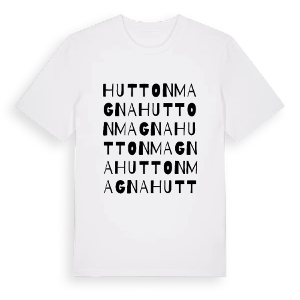 Hutton Magna ordlek t-shirt – ekologisk bomull t-shirt från Pinshirt