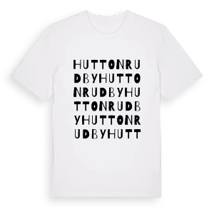 Hutton Rudby ordlek t-shirt – ekologisk bomull t-shirt från Pinshirt