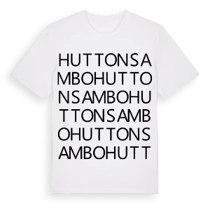 Huttons Ambo ordlek t-shirt – ekologisk bomull t-shirt från Pinshirt