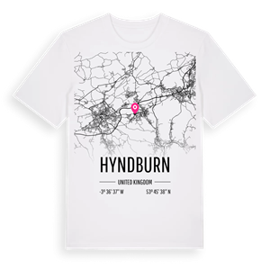 Hyndburn karta t-shirt – ekologisk bomull t-shirt från Pinshirt