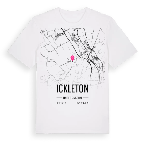 Ickleton karta t-shirt – ekologisk bomull t-shirt från Pinshirt