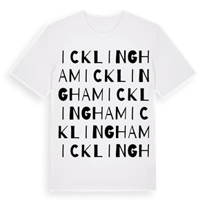 Icklingham ordlek t-shirt – ekologisk bomull t-shirt från Pinshirt
