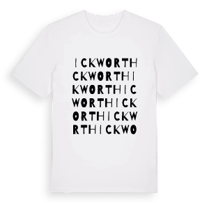 Ickworth ordlek t-shirt – ekologisk bomull t-shirt från Pinshirt