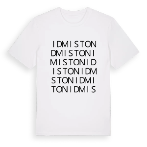 Idmiston ordlek t-shirt – ekologisk bomull t-shirt från Pinshirt