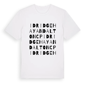 Idridgehay and Alton CP ordlek t-shirt – ekologisk bomull t-shirt från Pinshirt