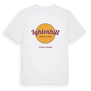 Ightenhill cirkel t-shirt – ekologisk bomull t-shirt från Pinshirt