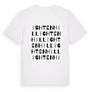 Ightenhill ordlek t-shirt – ekologisk bomull t-shirt från Pinshirt