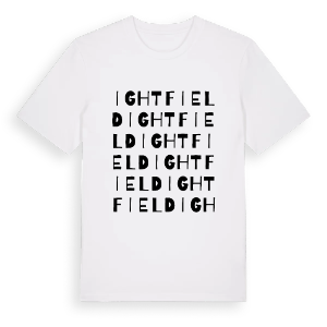 Ightfield ordlek t-shirt – ekologisk bomull t-shirt från Pinshirt