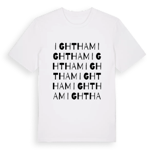Ightham ordlek t-shirt – ekologisk bomull t-shirt från Pinshirt