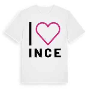 Jag älskar Ince t-shirt stort tryck – ekologisk bomull t-shirt från Pinshirt