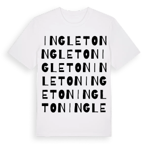 Ingleton ordlek t-shirt – ekologisk bomull t-shirt från Pinshirt