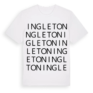 Ingleton ordlek t-shirt – ekologisk bomull t-shirt från Pinshirt